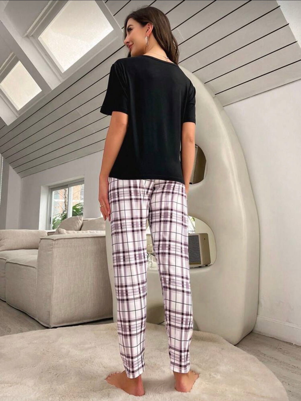 Pijama de Dama Purple Check