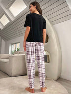 Pijama de Dama Purple Check