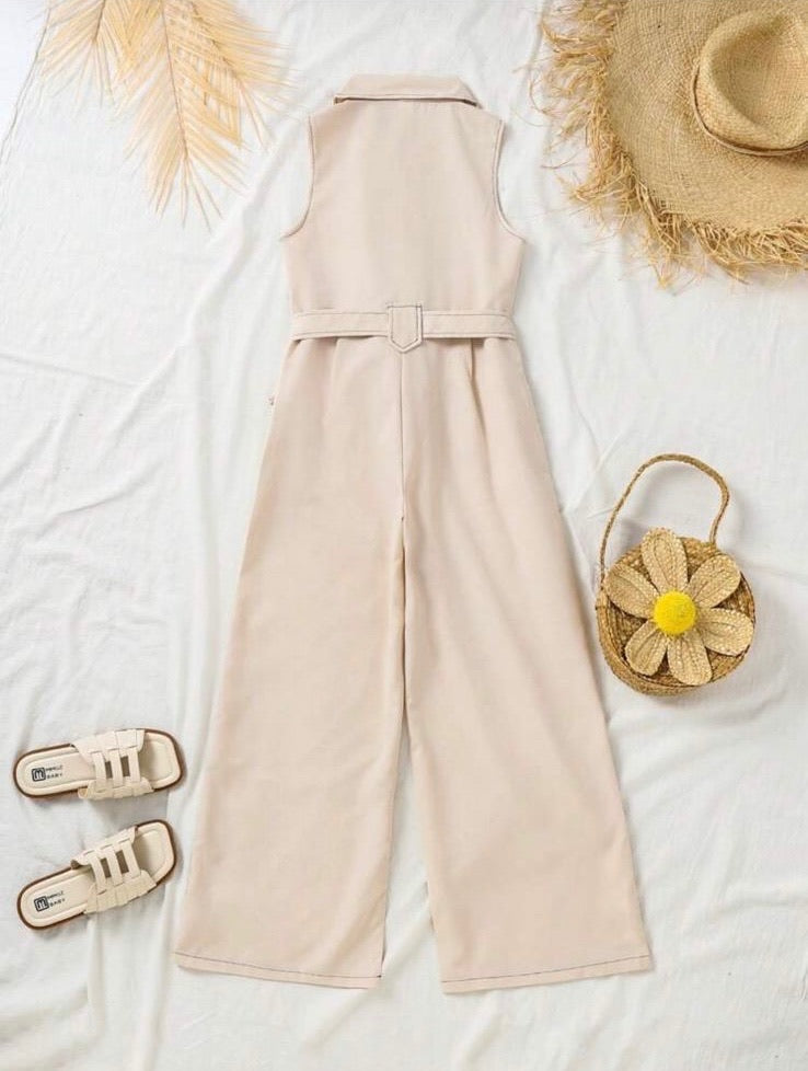 Enterizo de Niña Beige Elegance