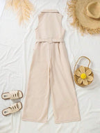 Enterizo de Niña Beige Elegance