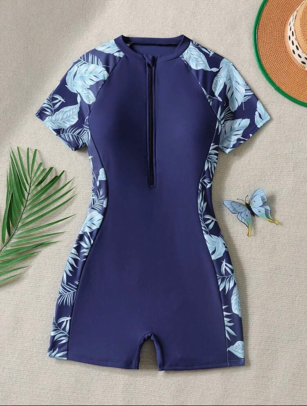 Traje de Baño Infantil Tropical Azul