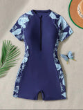 Traje de Baño Infantil Tropical Azul