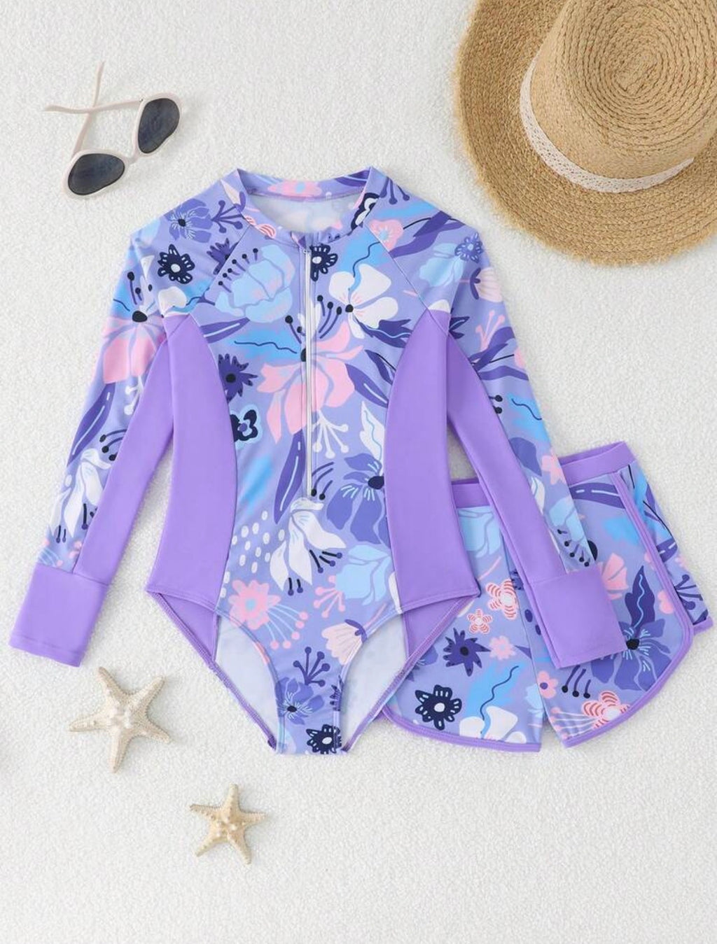 Traje de Baño Infantil Lavanda Bloom
