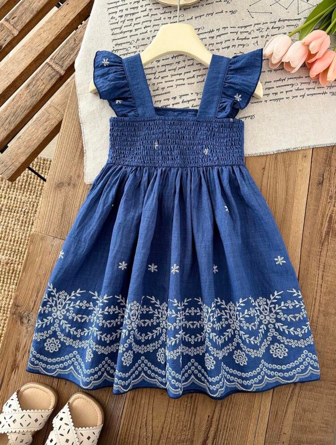 Vestido Infantil Blue Garden