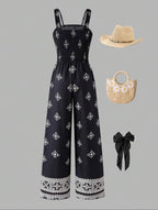 Enterizo de Niña Black Boho Print