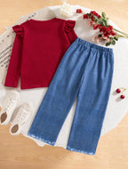 Conjunto de niña Cherry Denim