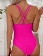 Traje de Baño Femenino Hot Pink Crossback