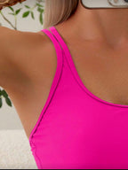 Traje de Baño Femenino Hot Pink Crossback