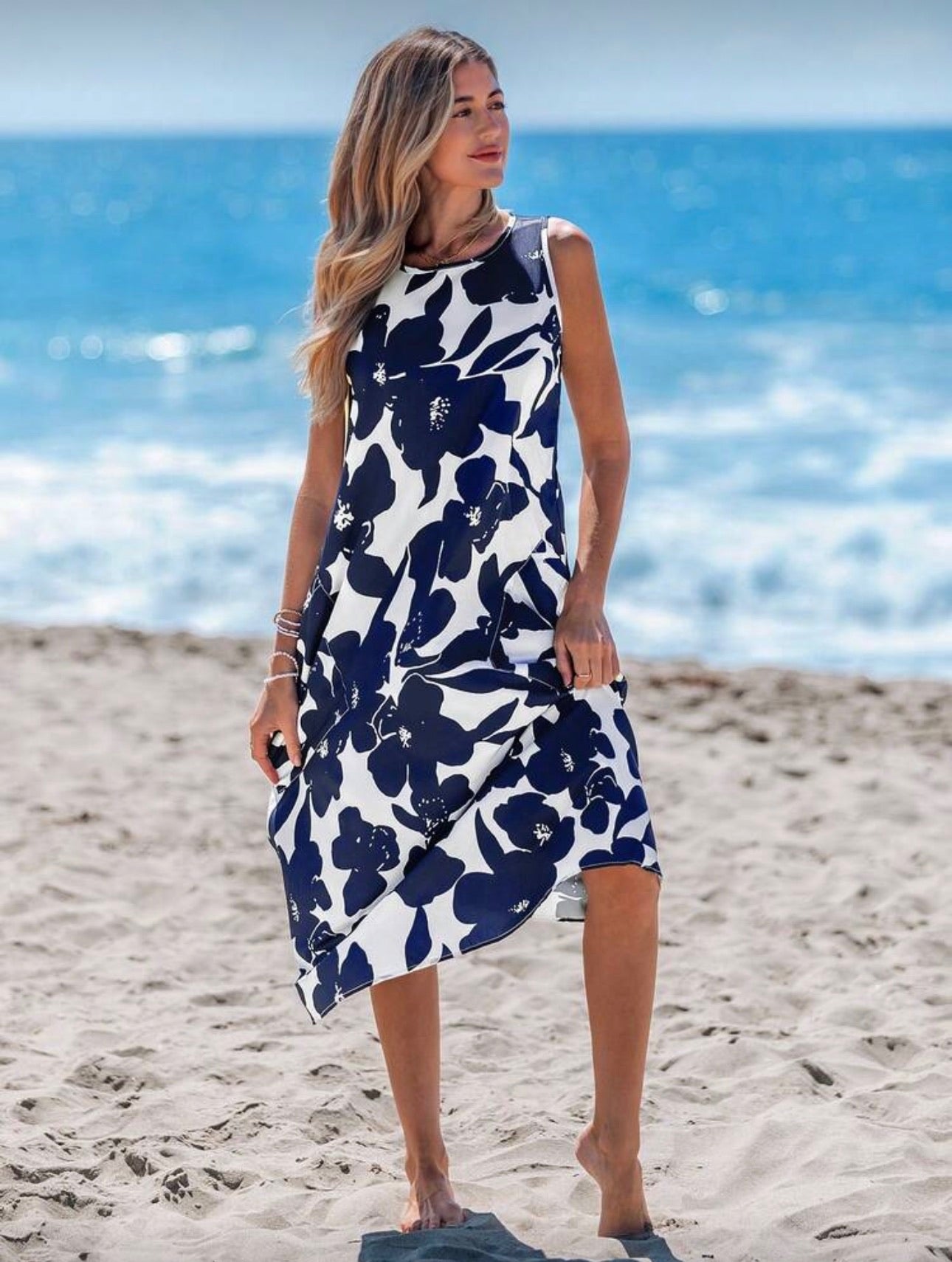 Vestido Femenino Navy Coast Breeze