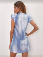 Vestido Femenino Blue Stripe Fresh