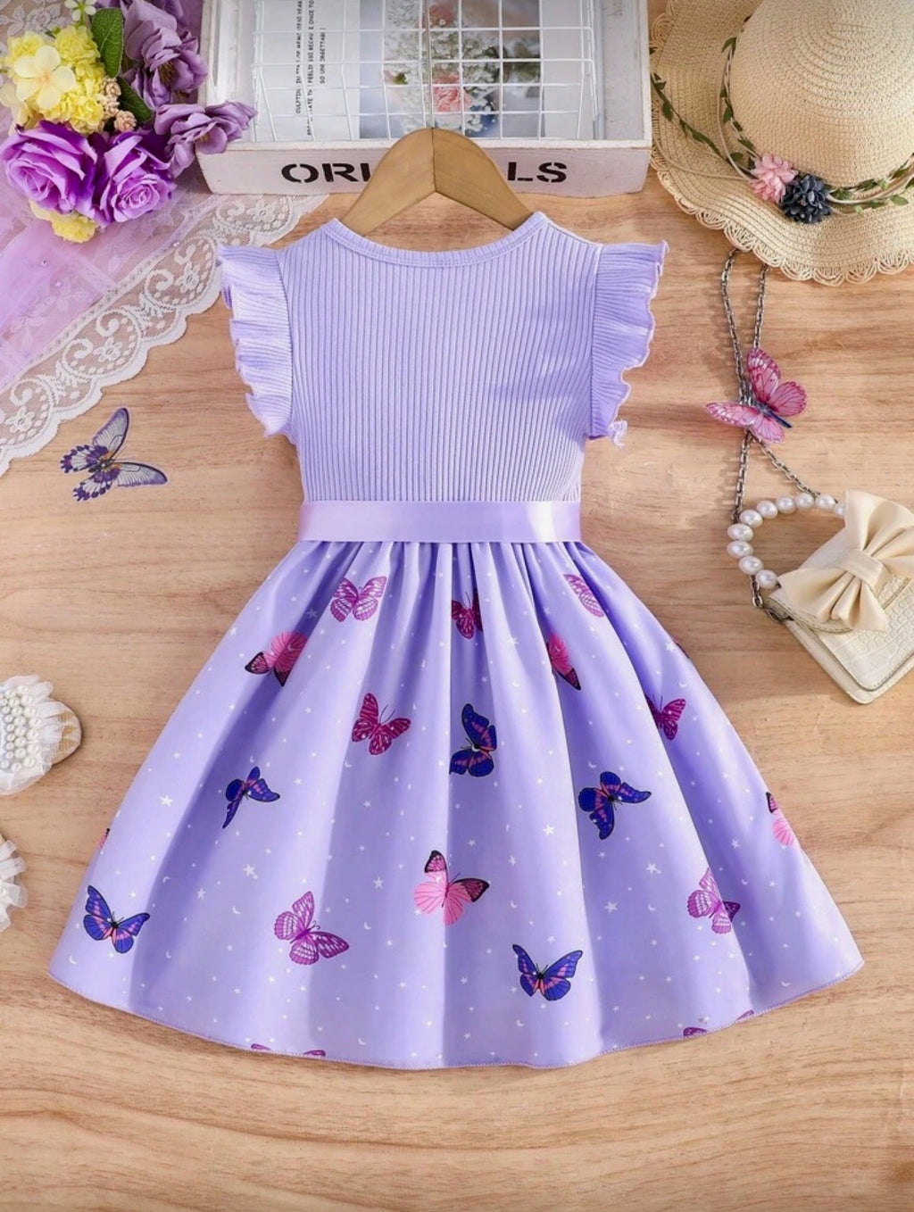 Vestido Infantil Lavender Butterfly Grace