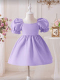 Vestido Infantil Lavender Puff Elegance