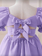 Vestido Infantil Lavender Puff Elegance