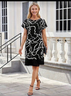 Vestido Femenino Abstract Line Elegance