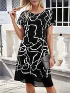 Vestido Femenino Abstract Line Elegance