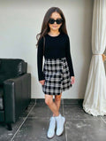 Vestido Infantil Plaid Chic Duo