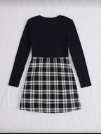 Vestido Infantil Plaid Chic Duo