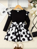 Vestido Infantil Polka Bow Elegance