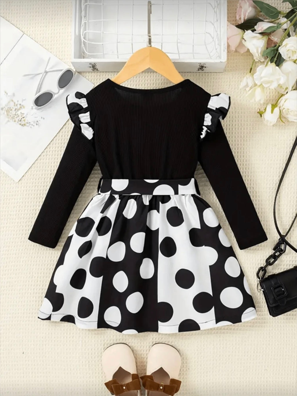 Vestido Infantil Polka Bow Elegance