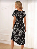 Vestido Femenino Abstract Line Midi