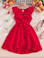 Vestido Infantil Red Ruffle Charm