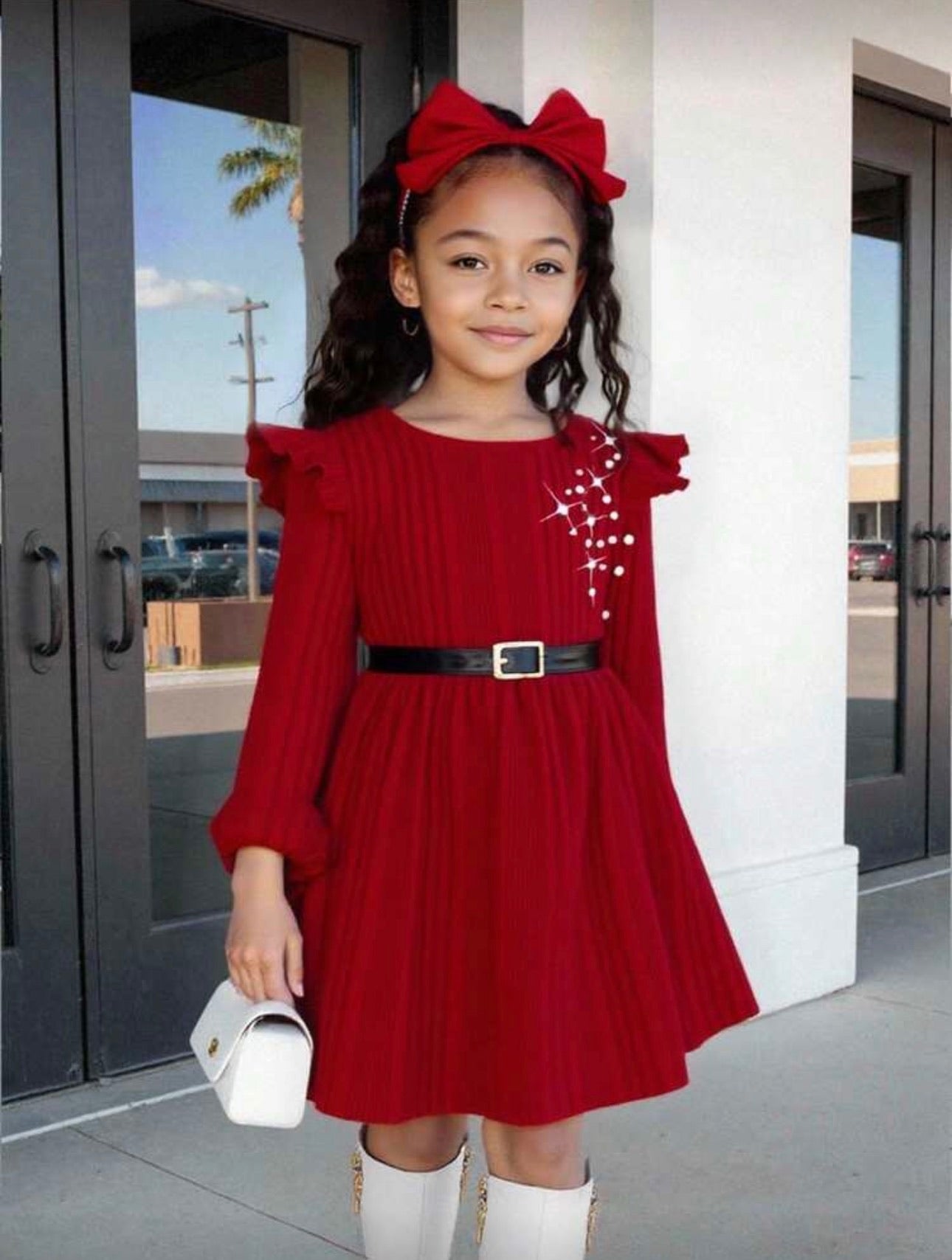 Vestido Infantil Ruby Pearl Elegance