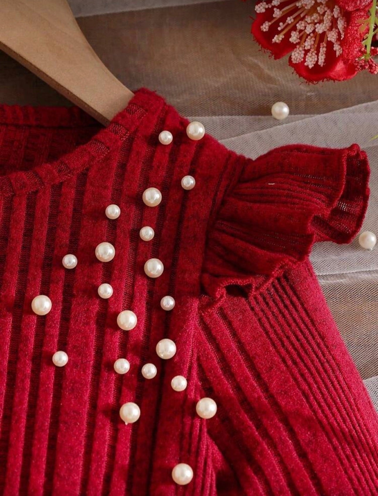 Vestido Infantil Ruby Pearl Elegance