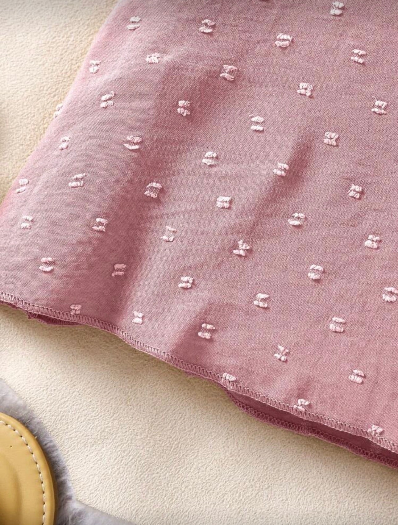 Vestido Infantil Dusty Pink Textured Ruffle