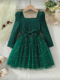 Vestido Infantil Emerald Star Tulle