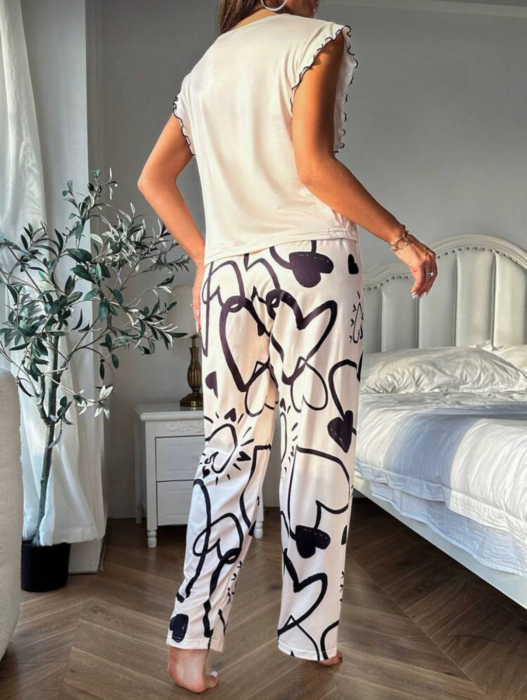 Pijama Femenina Abstract Heart Comfort