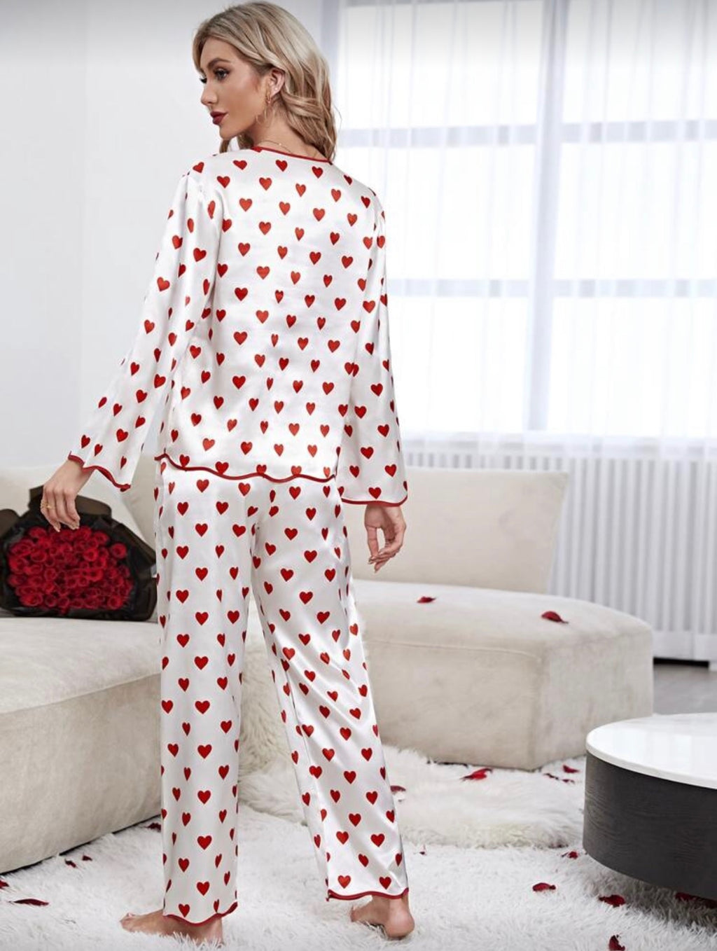 Conjunto Pijama Love Hearts Blanco