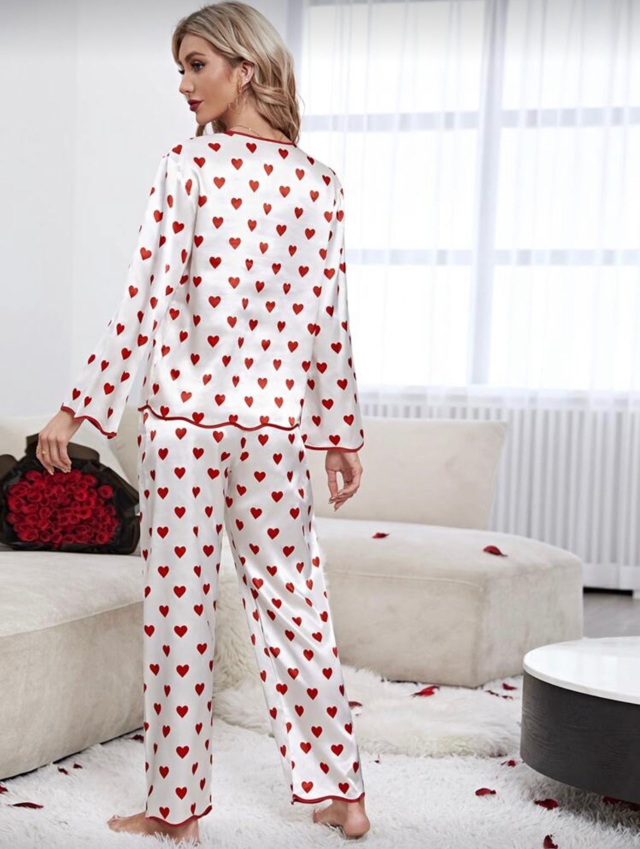 Conjunto Pijama Love Hearts Blanco