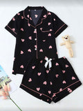 Conjunto Pijama Pink Hearts Black