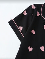 Conjunto Pijama Pink Hearts Black