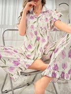 Conjunto Pijama Floral Lilac