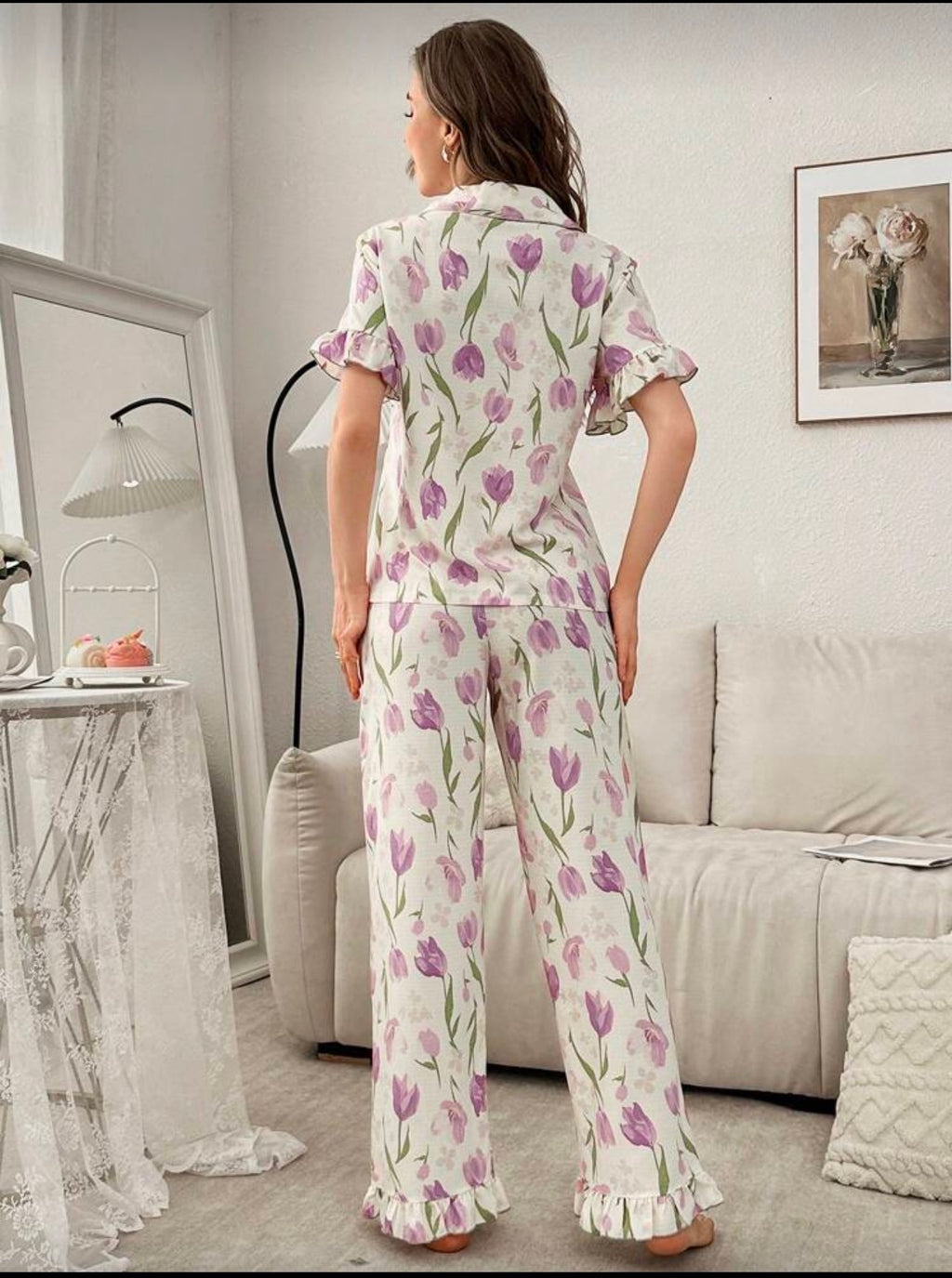 Conjunto Pijama Floral Lilac