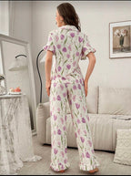 Conjunto Pijama Floral Lilac