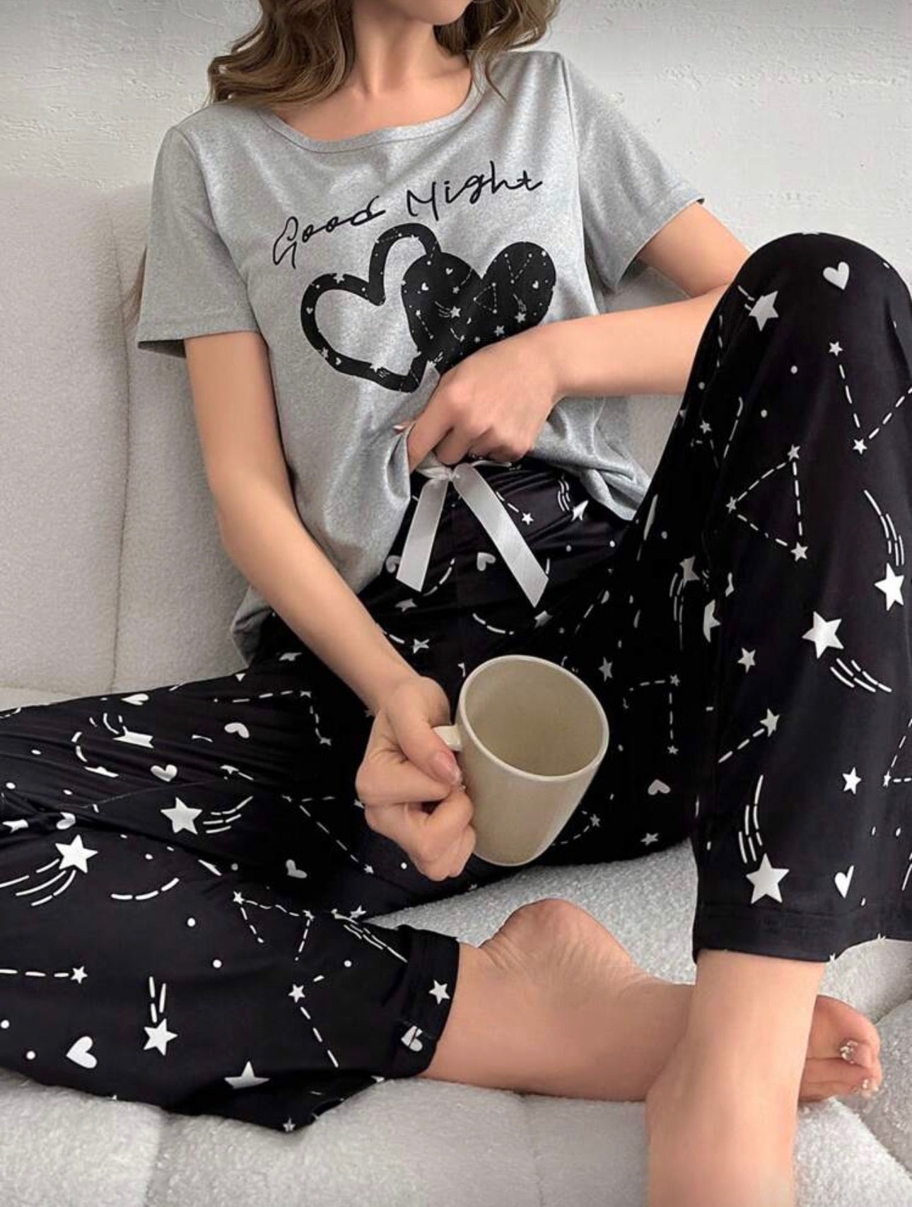 Conjunto Pijama Good Night Stars Gris