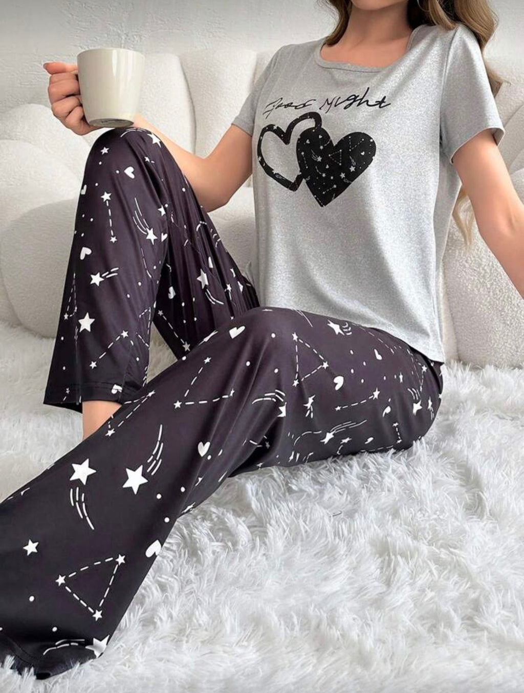 Conjunto Pijama Good Night Stars Gris