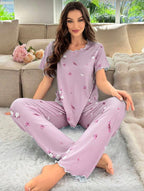 Conjunto Pijama Soft Lilac Floral