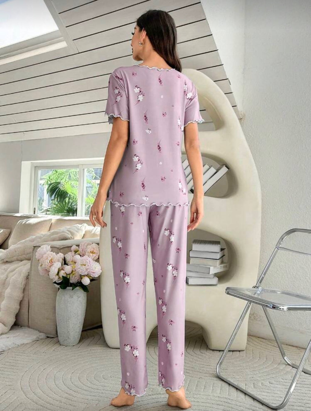 Conjunto Pijama Soft Lilac Floral