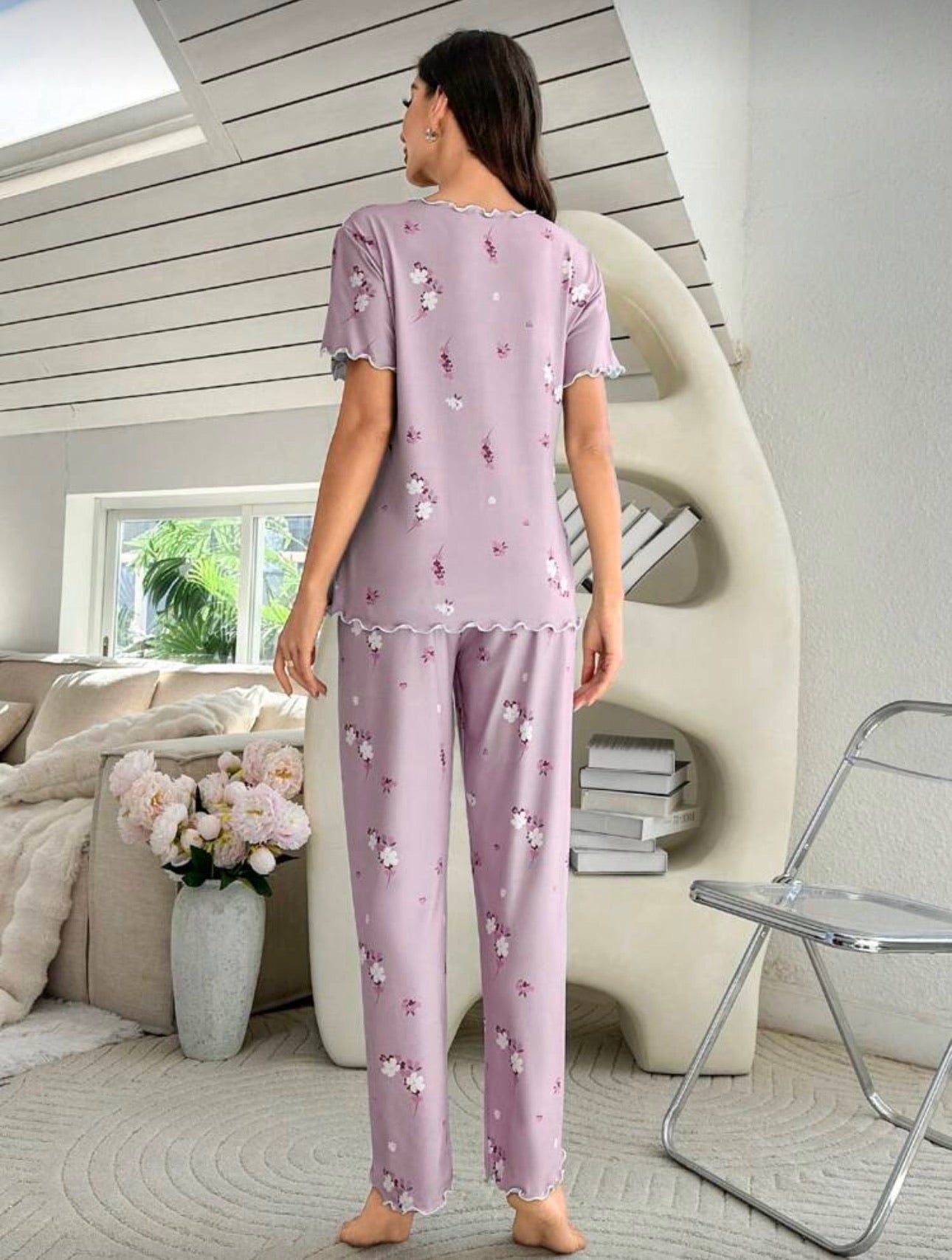 Conjunto Pijama Soft Lilac Floral