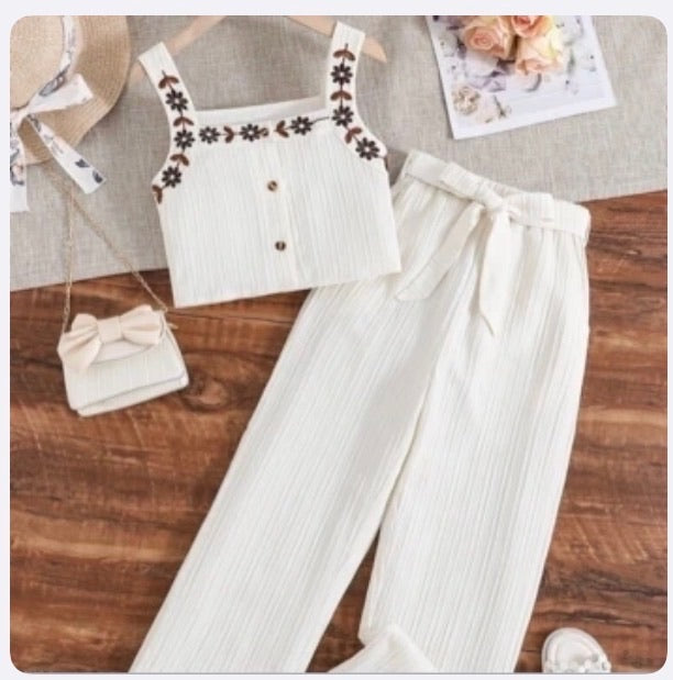 Conjunto Infantil Ivory Button Charm