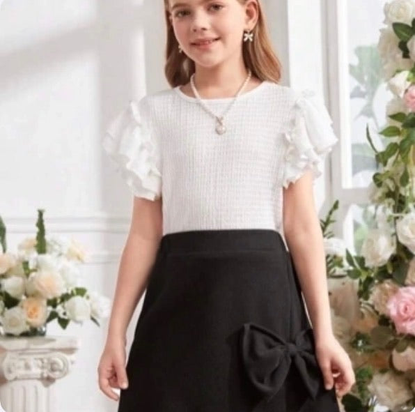 Conjunto Infantil Elegant Bow Black