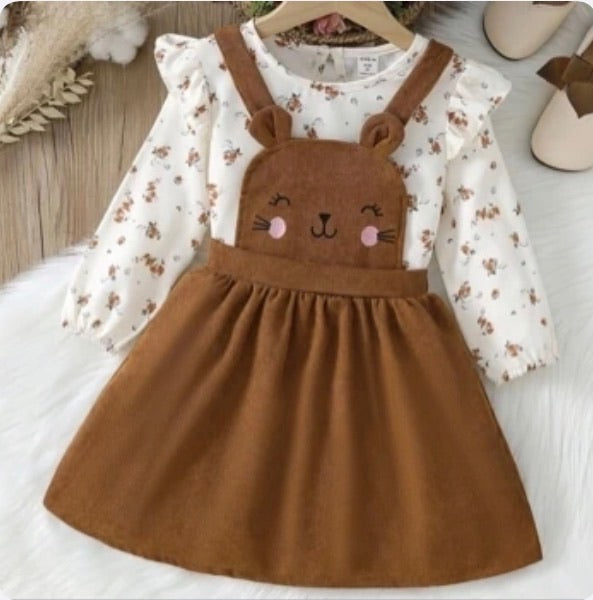 Vestido Infantil Bunny Brown Sweet