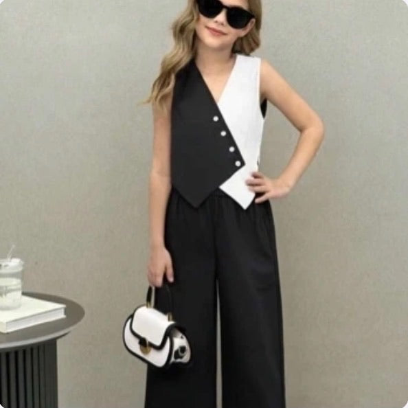 Conjunto Infantil Vest Chic Black