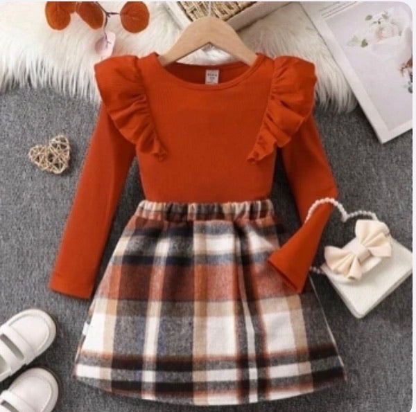 Conjunto Infantil Autumn Plaid Charm