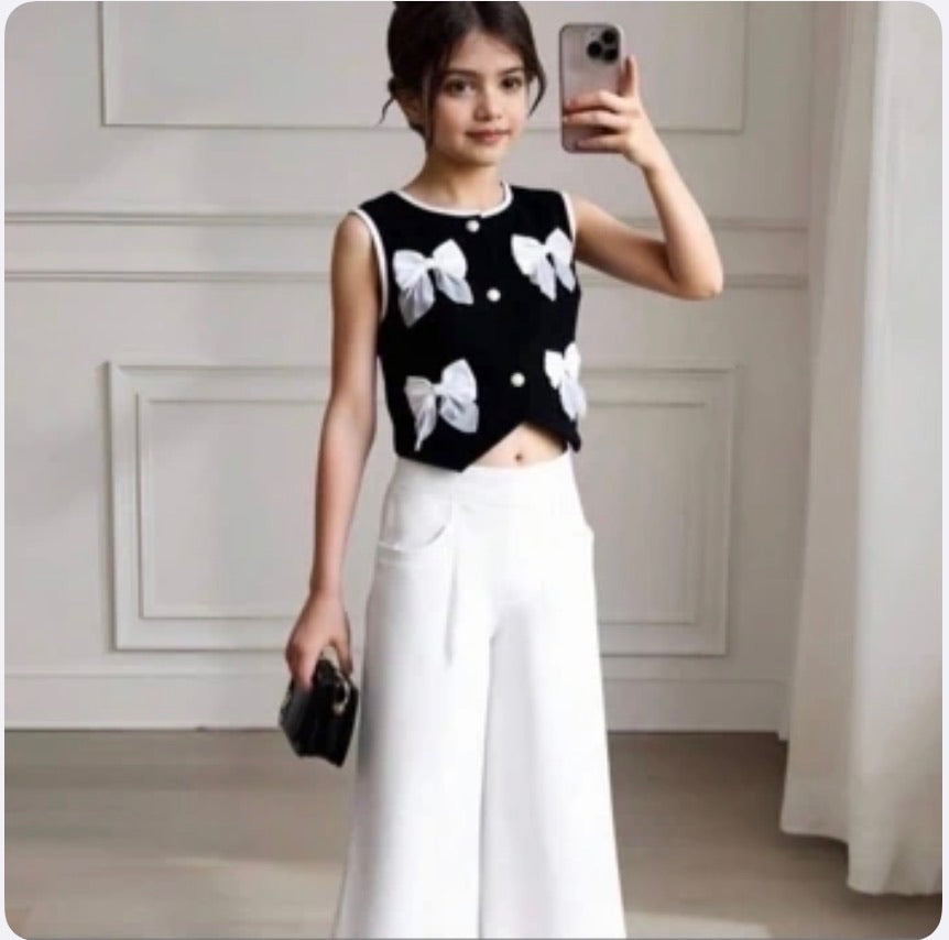 Conjunto Infantil Bow Monochrome Chic