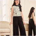 Conjunto Infantil Floral Bow Elegant Black