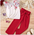 Conjunto Infantil Floral Red Elegance